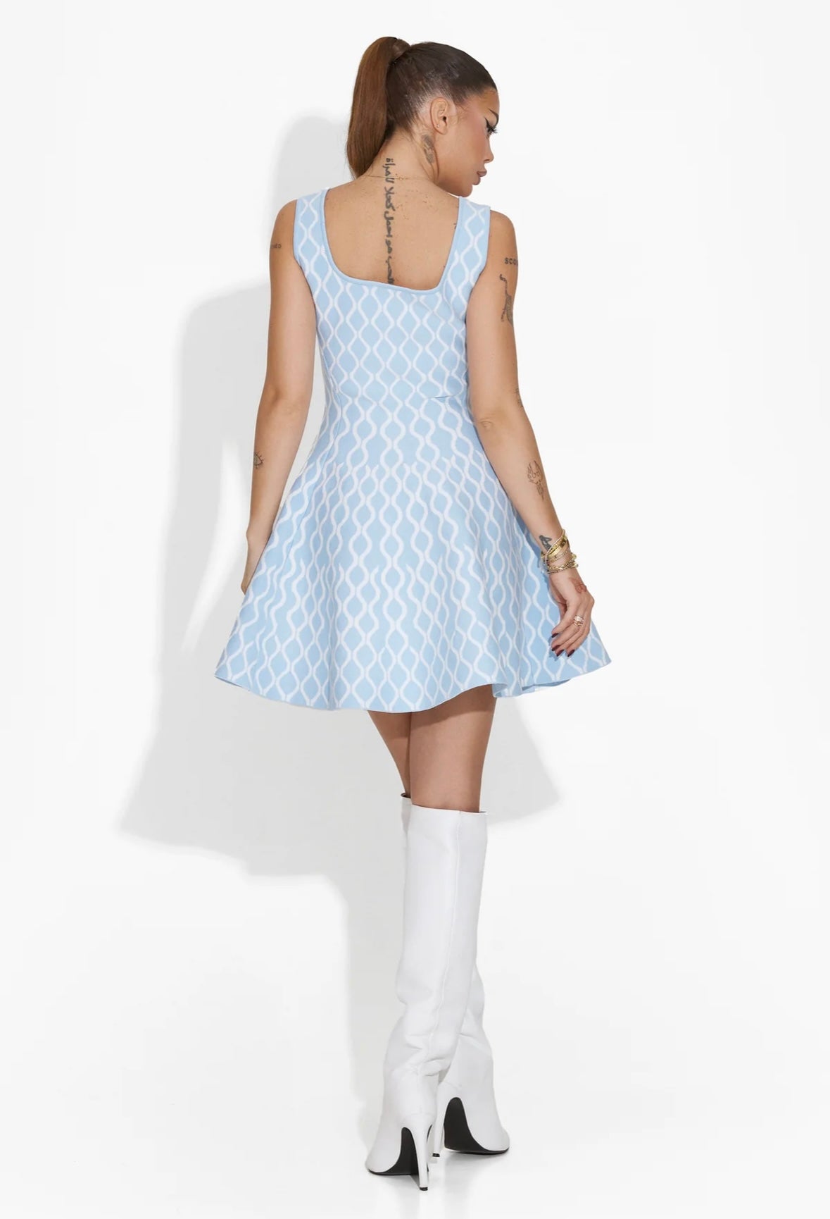 robe trapèze Majda bleu