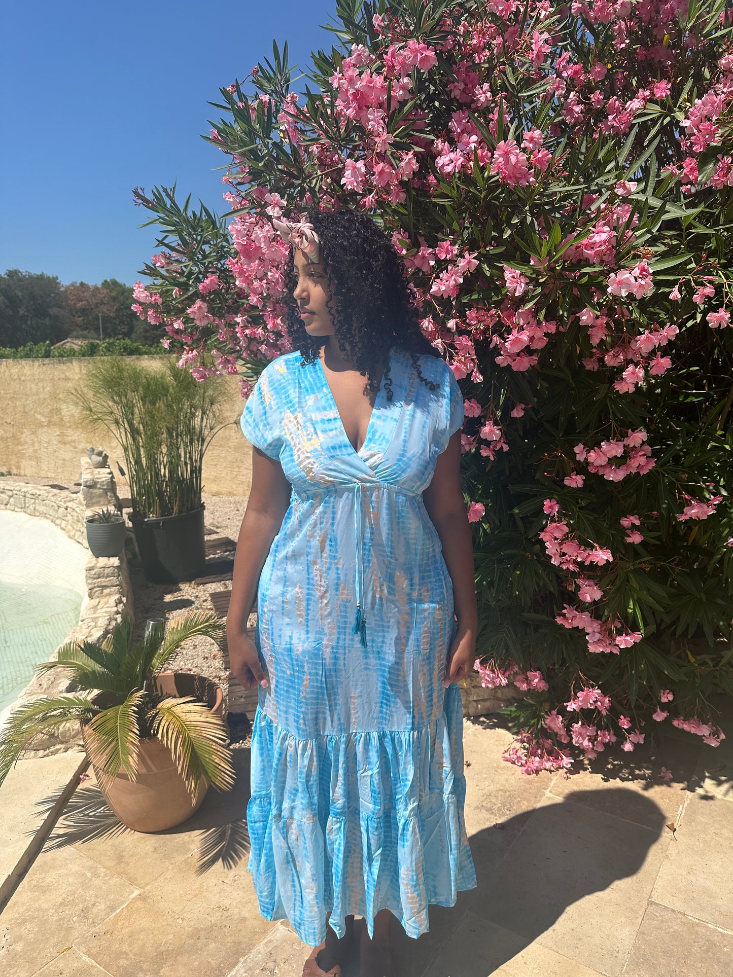 Vestido bohemio azul