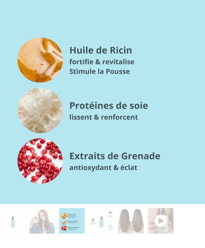 DUO Shampoing & Masque HYDRATATION POUSSE ricin et protéine de soie