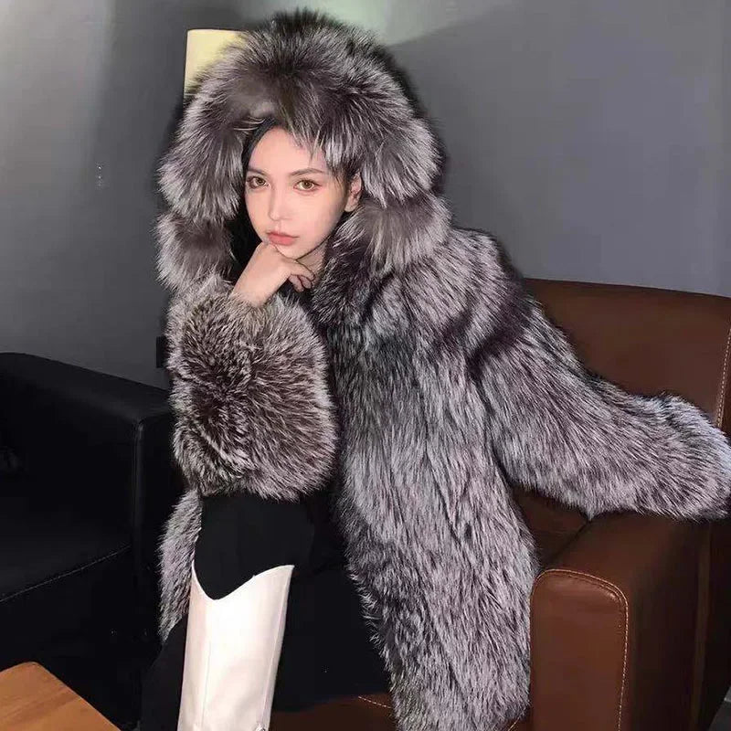 nina faux fur jacket