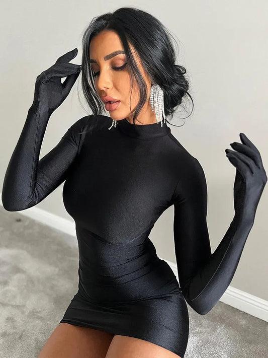 vestido de guante de catwoman