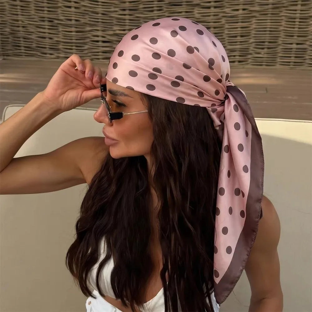 Bandana satin rose