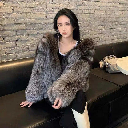 nina faux fur jacket